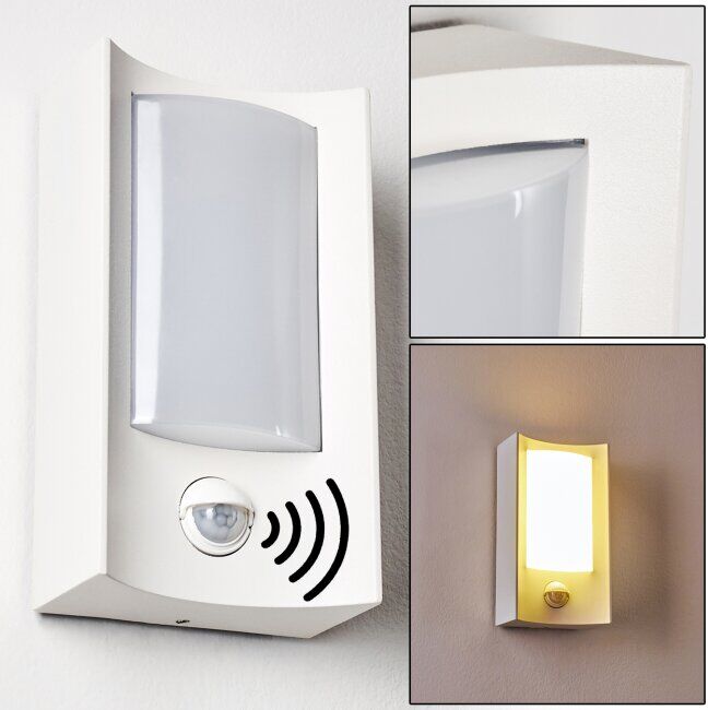 hofstein Outdoor Wall Light Nordkapp LED white, 1-light source, Motion sensor - modern - outdoors - Expected delivery time: 10-14 working days hofstein Outdoor Wall Light Nordkapp LED white, 1-light source, Motion sensor - modern - outdoors - Expected delivery time: 10-14 working days