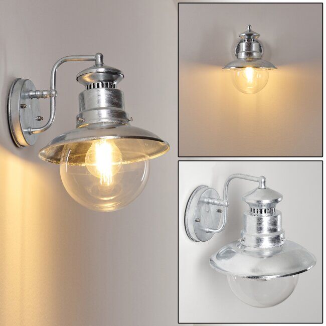 hofstein Outdoor Wall Light Sipri silver, 1-light source - classic - outdoors - Expected delivery time: 6-10 working days