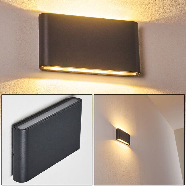 hofstein Outdoor Wall Light Tinglev LED anthracite, 2-light sources - modern - indoors, outdoors - Expected delivery time: 6-10 working days hofstein Outdoor Wall Light Tinglev LED anthracite, 2-light sources - modern - indoors, outdoors - Expected delivery time: 6-10 working days