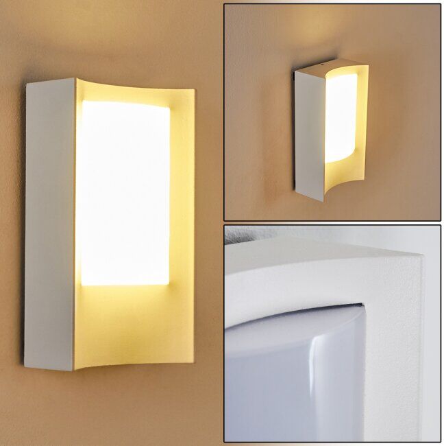 hofstein Outdoor Wall Light Lamoliere LED white, 1-light source - modern - outdoors - Expected delivery time: 10-14 working days