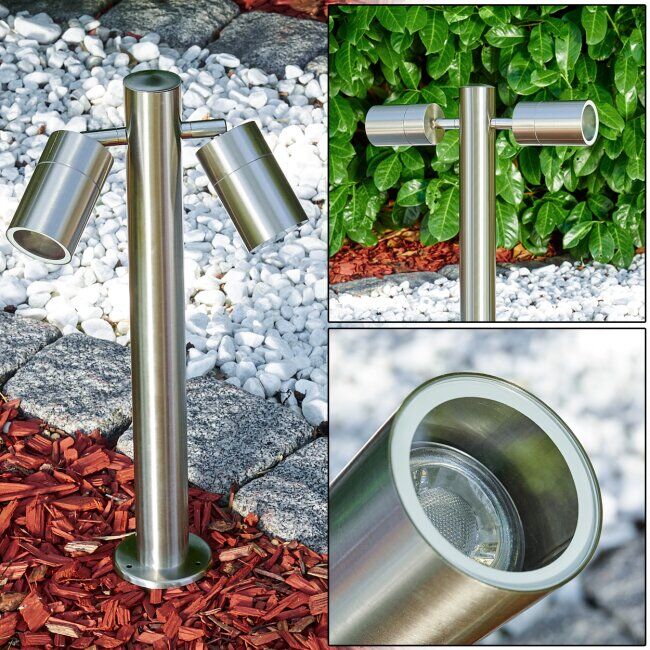 hofstein Path light Froslev LED chrome, 2-light sources - modern - outdoors - Expected delivery time: 6-10 working days hofstein Path light Froslev LED chrome, 2-light sources - modern - outdoors - Expected delivery time: 6-10 working days