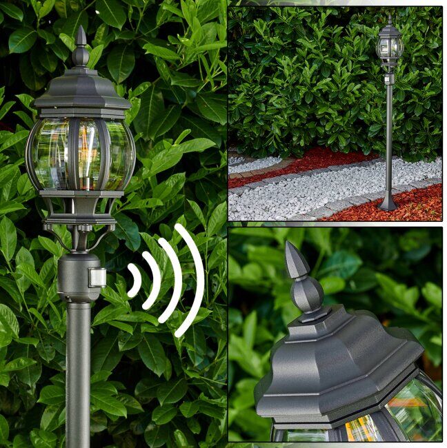 hofstein Lentua outdoor Floor Lamp black, 1-light source, Motion sensor - antique, cottage - outdoors - Expected delivery time: 6-10 working days hofstein Lentua outdoor Floor Lamp black, 1-light source, Motion sensor - antique, cottage - outdoors - Expected delivery time: 6-10 working days