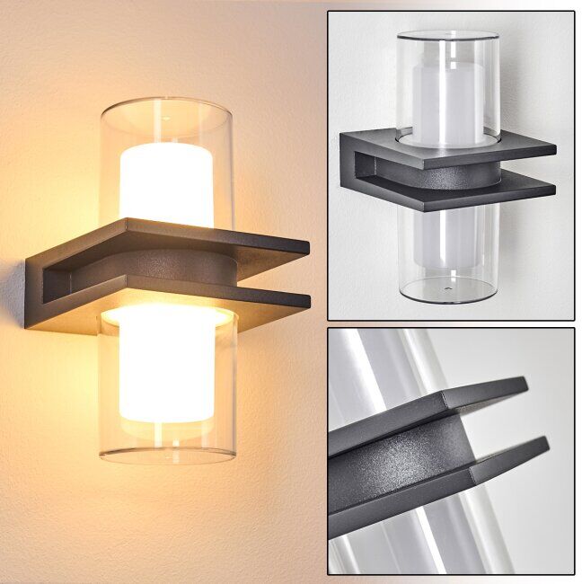 hofstein Kekenis Outdoor Wall Light LED anthracite, 1-light source - modern - outdoors - Expected delivery time: 6-10 working days hofstein Kekenis Outdoor Wall Light LED anthracite, 1-light source - modern - outdoors - Expected delivery time: 6-10 working days