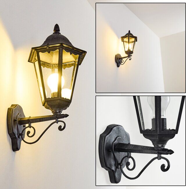 hofstein ESTELI Outdoor Wall Light black, 1-light source - antique, cottage - outdoors - Expected delivery time: 6-10 working days