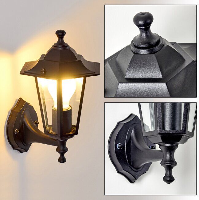 hofstein VALTIMO outdoor wall light black, 1-light source - classic - outdoors - Expected delivery time: 6-10 working days hofstein VALTIMO outdoor wall light black, 1-light source - classic - outdoors - Expected delivery time: 6-10 working days