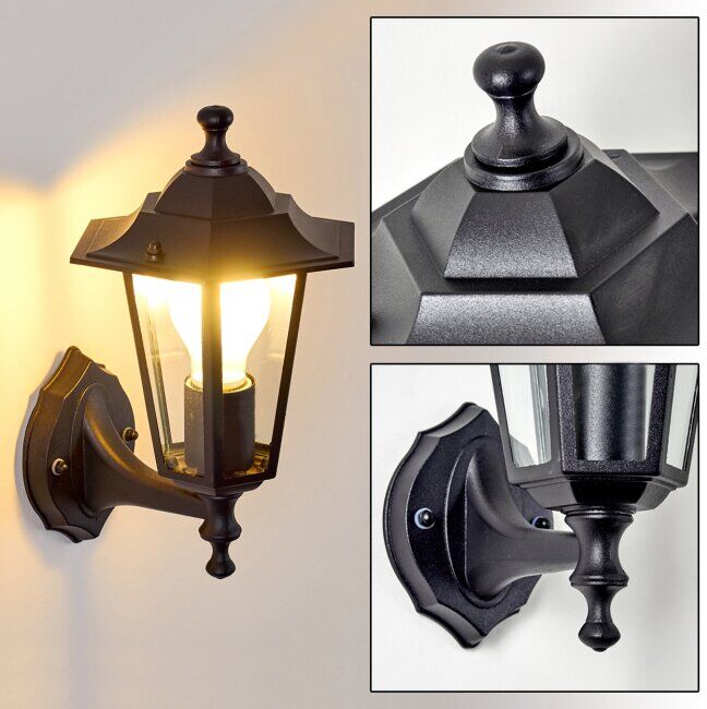 hofstein VALTIMO outdoor wall light black, 1-light source - classic - outdoors - Expected delivery time: 6-10 working days