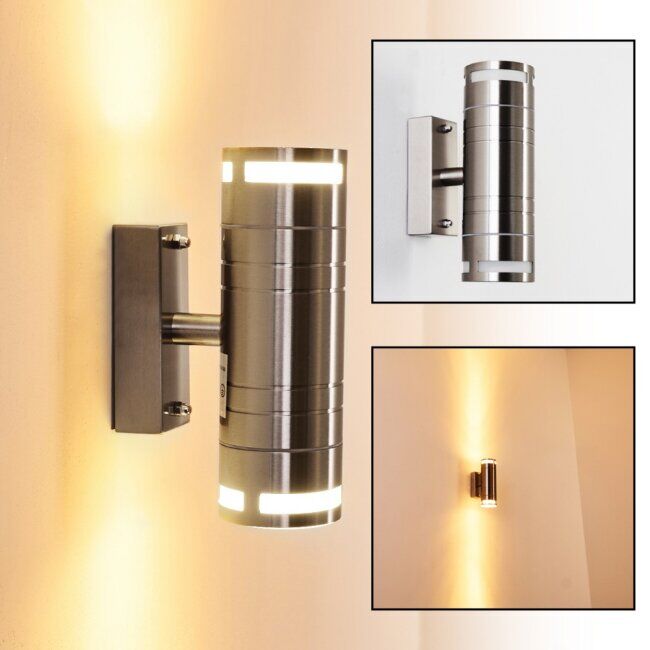 hofstein Selve outdoor wall light stainless steel, 2-light sources - modern - outdoors - Expected delivery time: 6-10 working days