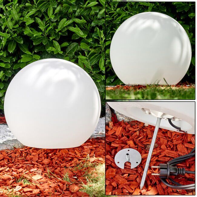 hofstein Globe light Arslev white, 1-light source - Basic, modern - outdoors - Expected delivery time: 6-10 working days