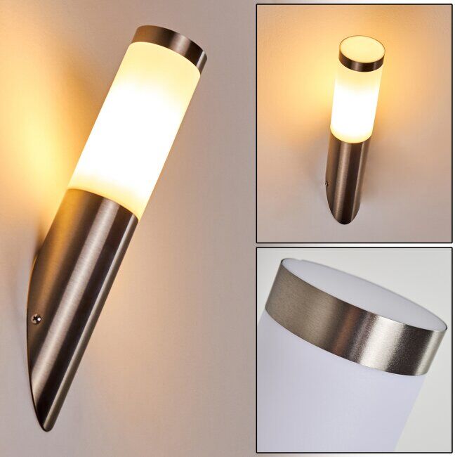 hofstein Norburg Outdoor Wall Light stainless steel, 1-light source - modern - outdoors - Expected delivery time: 6-10 working days hofstein Norburg Outdoor Wall Light stainless steel, 1-light source - modern - outdoors - Expected delivery time: 6-10 working days