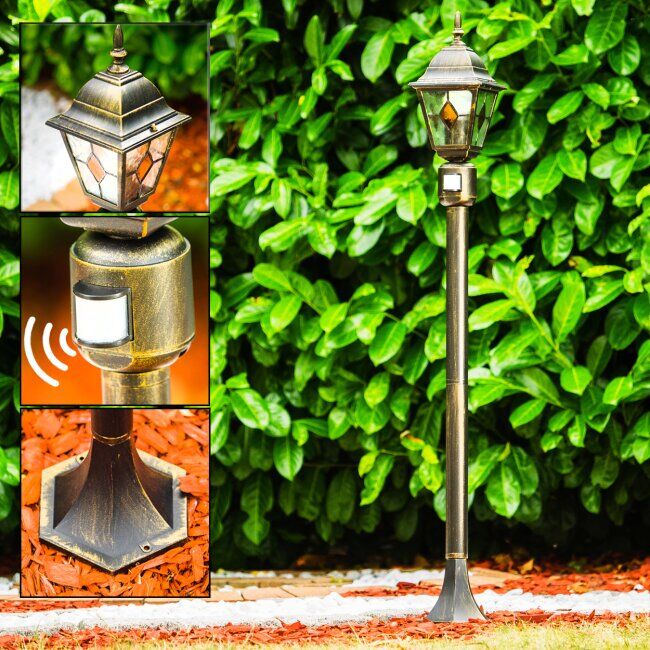 hofstein Antibes path light brown, gold, 1-light source, Motion sensor - antique, cottage - outdoors - Expected delivery time: 6-10 working days hofstein Antibes path light brown, gold, 1-light source, Motion sensor - antique, cottage - outdoors - Expected delivery time: 6-10 working days