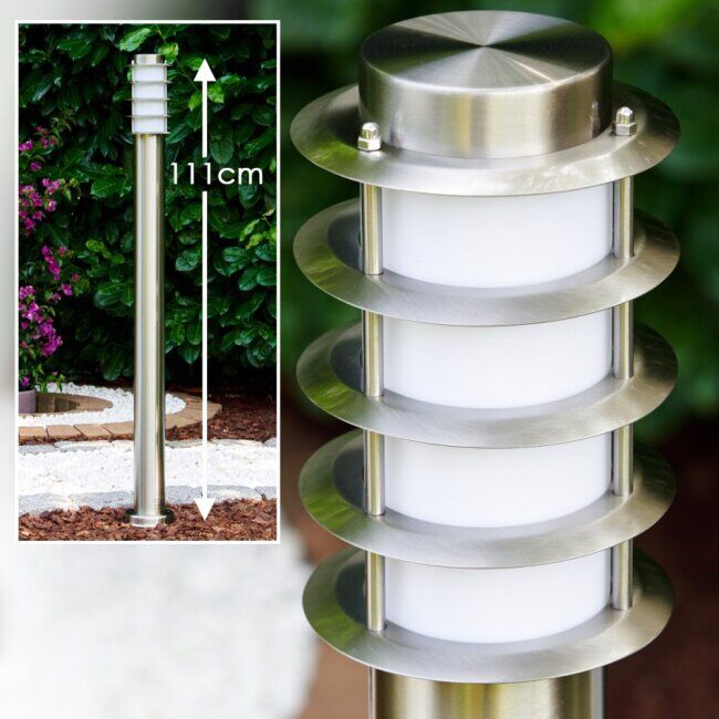 hofstein Tunes path light stainless steel, 1-light source - modern - outdoors - Expected delivery time: 6-10 working days hofstein Tunes path light stainless steel, 1-light source - modern - outdoors - Expected delivery time: 6-10 working days
