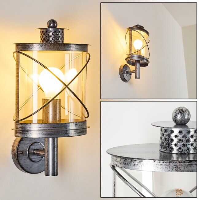 hofstein CHAMESOL Outdoor Wall Light silver, brown, 1-light source - modern - outdoors - Expected delivery time: 6-10 working days hofstein CHAMESOL Outdoor Wall Light silver, brown, 1-light source - modern - outdoors - Expected delivery time: 6-10 working days