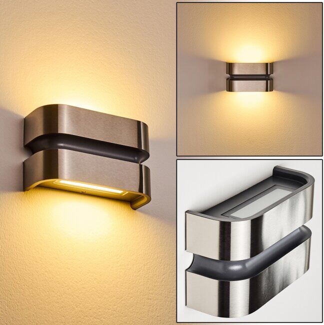 hofstein Outdoor Wall Light Kolding LED black, stainless steel, 1-light source - contemporary, modern, purist - outdoors - Expected delivery time: 6-10 working days hofstein Outdoor Wall Light Kolding LED black, stainless steel, 1-light source - contemporary, modern, purist - outdoors - Expected delivery time: 6-10 working days