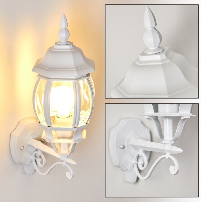 hofstein LENTUA outdoor wall light white, 1-light source - classic - outdoors - Expected delivery time: 6-10 working days hofstein LENTUA outdoor wall light white, 1-light source - classic - outdoors - Expected delivery time: 6-10 working days