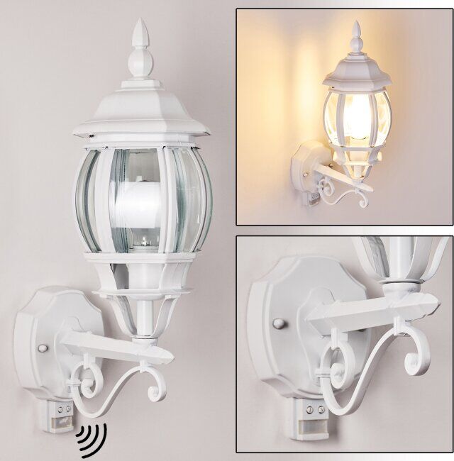 hofstein LENTUA Outdoor Wall Light white, 1-light source, Motion sensor - antique, cottage - outdoors - Expected delivery time: 6-10 working days hofstein LENTUA Outdoor Wall Light white, 1-light source, Motion sensor - antique, cottage - outdoors - Expected delivery time: 6-10 working days