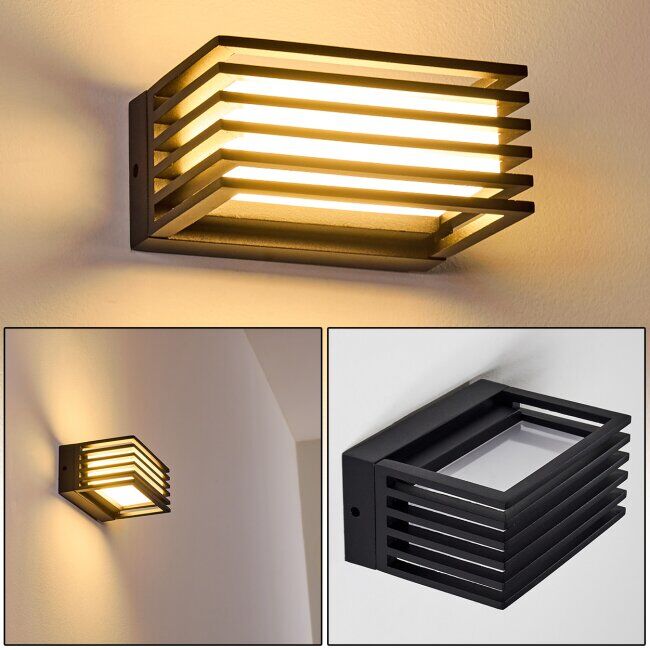 hofstein Outdoor Wall Light Michele LED black, 1-light source - modern - outdoors - Expected delivery time: 10-14 working days