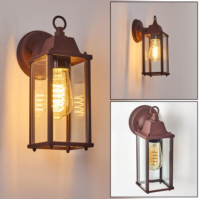 hofstein HIALEAH Outdoor Wall Light rust-coloured, 1-light source - cottage, vintage - outdoors - Expected delivery time: 6-10 working days hofstein HIALEAH Outdoor Wall Light rust-coloured, 1-light source - cottage, vintage - outdoors - Expected delivery time: 6-10 working days