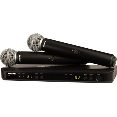 Shure BLX288UK/SM58 Dual Wireless Microphone System - Microphones for Singers Shure BLX288UK/SM58 Dual Wireless Microphone System - Microphones for Singers