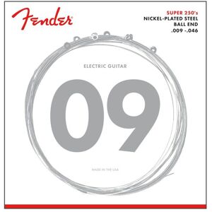 Fender Super 250's Nickel Plated Steel Guitar Strings Ball End, 250LR Gauges .009-.046 Fender Super 250's Nickel Plated Steel Guitar Strings Ball End, 250LR Gauges .009-.046