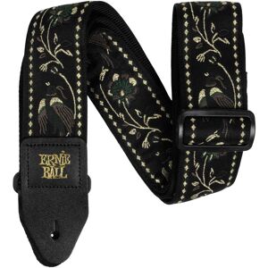 Ernie Ball Jacquard Black Pleasant Pheasant Strap Ernie Ball Jacquard Black Pleasant Pheasant Strap