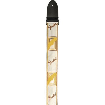 Fender Monogrammed Guitar Strap White/Brown/Yellow Fender Monogrammed Guitar Strap White/Brown/Yellow
