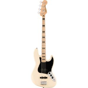 Squier Affinity Series Active Jazz Bass Black Pickguard Olympic White Maple Fingerboard Squier Affinity Series Active Jazz Bass Black Pickguard Olympic White Maple Fingerboard