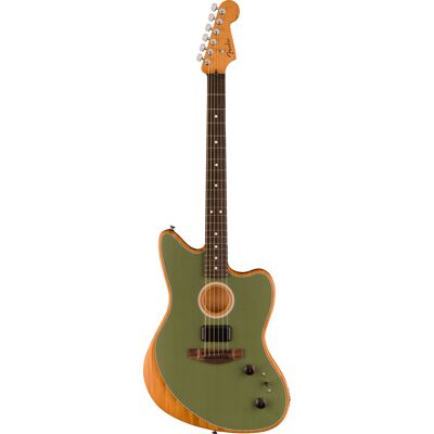 Fender Acoustasonic Player Jazzmaster Antique Olive Rosewood Fingerboard Fender Acoustasonic Player Jazzmaster Antique Olive Rosewood Fingerboard