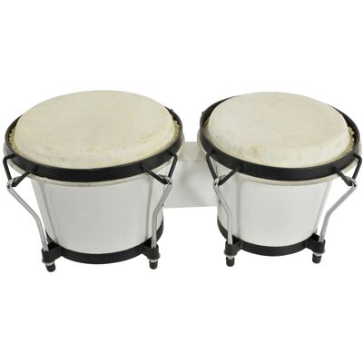 Chord Bongos 6.5 Inch and 7.5 Inch with Carry Bag White Chord Bongos 6.5 Inch and 7.5 Inch with Carry Bag White