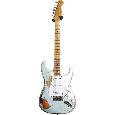 Fender Custom Shop Limited Edition 1954 Stratocaster Heavy Relic Super Faded Aged Sonic Blue Over 2-Tone Sunburst #LXX0731 Fender Custom Shop Limited Edition 1954 Stratocaster Heavy Relic Super Faded Aged Sonic Blue Over 2-Tone Sunburst #LXX0731
