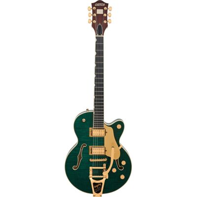 Gretsch Broadkaster Jr. LX Figured CB with String Thru Bigsby and Gold Hardware Ebony Fingerboard Tropic Aura Gretsch Broadkaster Jr. LX Figured CB with String Thru Bigsby and Gold Hardware Ebony Fingerboard Tropic Aura