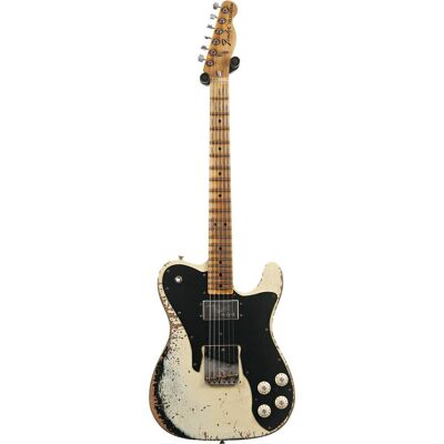 Fender Custom Shop Limited Edition Telecaster Custom Super Heavy Relic Aged Vintage White Over Black #R00421 Fender Custom Shop Limited Edition Telecaster Custom Super Heavy Relic Aged Vintage White Over Black #R00421