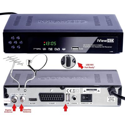 Unbranded FULL HD COMBO Freeview HD + Satellite Receiver for FreeSat & Sky Dish - Twin Tun Unbranded FULL HD COMBO Freeview HD + Satellite Receiver for FreeSat & Sky Dish - Twin Tun