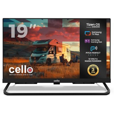 Cello CTrav19TZ 19 inch 12v 24v Smart Caravan TV WiFi Freeview & FreeSat HDMI Cello CTrav19TZ 19 inch 12v 24v Smart Caravan TV WiFi Freeview & FreeSat HDMI