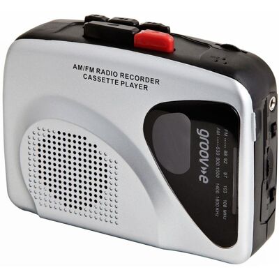 Groov-e Retro Personal Cassette Player and Recorder with Earphones - Silver - GV Groov-e Retro Personal Cassette Player and Recorder with Earphones - Silver - GV