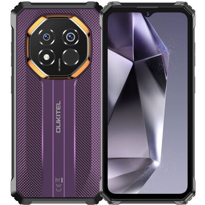(Purple) OUKITEL G7 AI Rugged Phone 4G 8GB RAM 256GB ROM 10600mAh Battery 6.5-In (Purple) OUKITEL G7 AI Rugged Phone 4G 8GB RAM 256GB ROM 10600mAh Battery 6.5-In