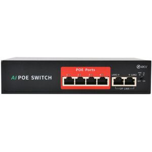 GreenZech (EU Plug) 6 Port Ethernet Switch POE Network Switch Ethernet Splitter 10/100Mbps GreenZech (EU Plug) 6 Port Ethernet Switch POE Network Switch Ethernet Splitter 10/100Mbps