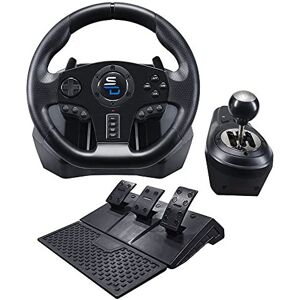 Subsonic Superdrive Gs850-X Racing Steering Wheel With Manual Gear Lever, 3 Pedals, Shift Subsonic Superdrive Gs850-X Racing Steering Wheel With Manual Gear Lever, 3 Pedals, Shift