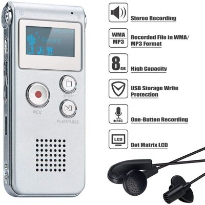 COVVY Portable Digital Voice Recorder Sound Audio Recorder Dictaphone LCD Record COVVY Portable Digital Voice Recorder Sound Audio Recorder Dictaphone LCD Record