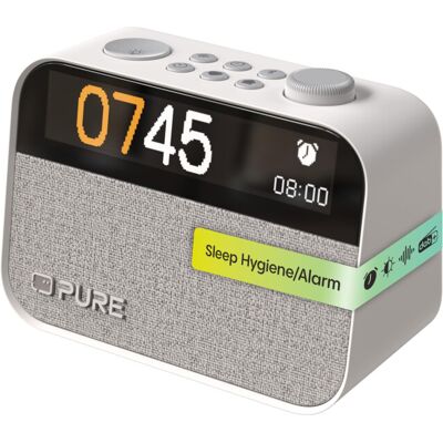 Pure MOMENT Alarm Clock Radio with DAB+ & Bluetooth - White Pure MOMENT Alarm Clock Radio with DAB+ & Bluetooth - White