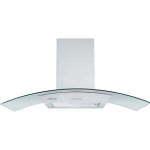 Cookology Curved Glass Chimney Cooker Hood, Wall Mounted Extractor Fan, LED ligh Cookology Curved Glass Chimney Cooker Hood, Wall Mounted Extractor Fan, LED ligh
