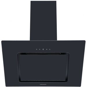 Cookology VER705BK/A++ 70cm Black Angled Glass Chimney Cooker Hood Touch Contr Cookology VER705BK/A++ 70cm Black Angled Glass Chimney Cooker Hood Touch Contr