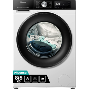 Hisense 3S Series 8Kg / 5Kg Washer Dryer - White - D Rated Hisense 3S Series 8Kg / 5Kg Washer Dryer - White - D Rated
