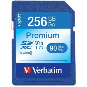 Verbatim 256GB Premium SDXC Memory Card UHS-I V10 U1 Class 10 Verbatim 256GB Premium SDXC Memory Card UHS-I V10 U1 Class 10