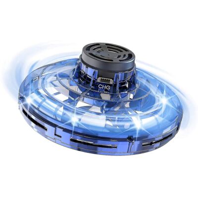 Unbranded (Blue) Hand Operated Mini Drones, Fidget Flying Spinner With Lights, Ufo Drone F Unbranded (Blue) Hand Operated Mini Drones, Fidget Flying Spinner With Lights, Ufo Drone F