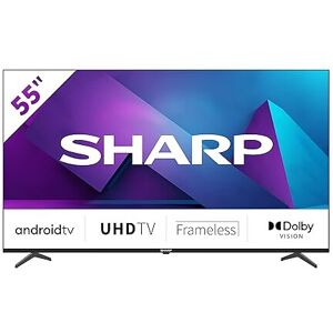 Sharp 4T-C55FN6KL2AB 55-Inch 4K Android Smart TV, Frameless UHD HDR with Google Sharp 4T-C55FN6KL2AB 55-Inch 4K Android Smart TV, Frameless UHD HDR with Google