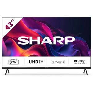 Sharp 43 Inch LED TV 4K UHD TiVo Frameless Smart TV 43GK4245K 3 HDMI Inputs Sharp 43 Inch LED TV 4K UHD TiVo Frameless Smart TV 43GK4245K 3 HDMI Inputs
