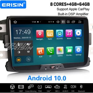 Erisin 8" 8-Core Android 10.0 Car Stereo DSP CarPlay Sat Nav For Renault Dacia Sandero Erisin 8" 8-Core Android 10.0 Car Stereo DSP CarPlay Sat Nav For Renault Dacia Sandero