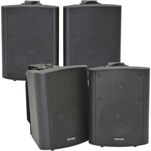 Loops 4x 90W Black Wall Mounted Stereo Speakers 5.25" 8Ohm Quality Home Audio Music Loops 4x 90W Black Wall Mounted Stereo Speakers 5.25" 8Ohm Quality Home Audio Music