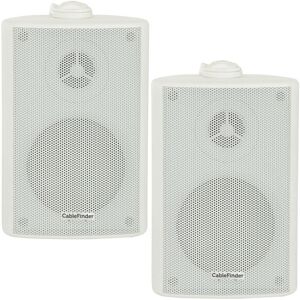 Loops (PAIR) 2x 4" 70W White Outdoor Rated Speakers Wall Mounted HiFi 8Ohm & 100V Loops (PAIR) 2x 4" 70W White Outdoor Rated Speakers Wall Mounted HiFi 8Ohm & 100V