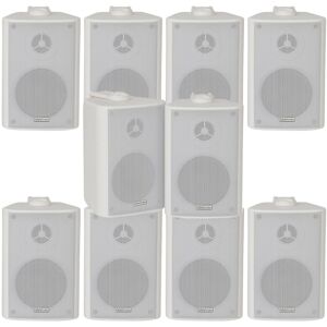 Loops 10x 120W White Wall Mounted Stereo Speakers 6.5" 8Ohm Premium Home Audio Music Loops 10x 120W White Wall Mounted Stereo Speakers 6.5" 8Ohm Premium Home Audio Music